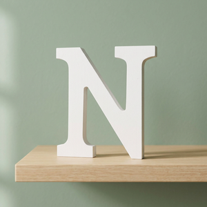 Décorations en bois écologiques en forme de lettre N majuscule anglaise pour projets d'art et d'artisanat pour enfants, bricolage - Product Image 1