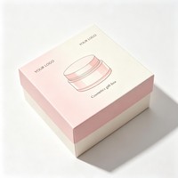 Boîte cadeau cosmétique rigide légère personnalisée, emballage de luxe carré en carton avec insert sur mesure, boîte à pot, boîte à jarre