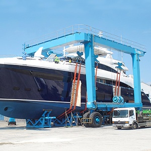 رافعة جسرية لرفع القوارب من الشركات المصنعة ، رافعة بالطن ، رافعة بالطن ، رافعة جسرية لرفع اليخت لحوض بناء السفن - Product Image 4