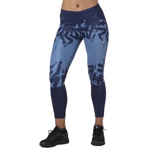 Leggings de yoga pour femmes à taille mi-haute, en Spandex/Polyester, imprimés par sublimation personnalisée, antibactériens, séchage rapide, avec logo personnalisé, vente en gros - Product Image 4