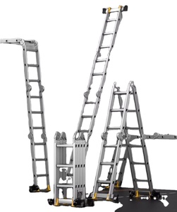 Échelle en aluminium multifonctionnelle de haute qualité EN 131 4x3 3,46 <span class=keywords><strong>m</strong></span> Prix bas Avec charnière à connexion solide - Product Image 1