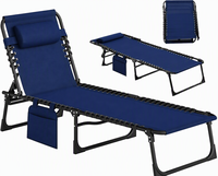 Chaise longue OEM portable pour piscine, camping, patio, jardin, cour arrière, utilisation en extérieur