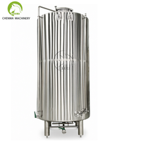 Réservoir d'eau froide à double paroi 30BBL, réservoir de stockage d'eau de refroidissement industriel en acier inoxydable à double enveloppe pour brassage