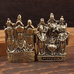 Statues en laiton des cinq dieux de la richesse, pour la décoration de la maison, du bureau, du Nouvel An chinois - Product Image 2