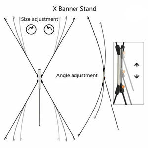 حامل وماسك شعار على شكل حرف X على ثلاث قوائم قابل للتعديل - Product Image 3