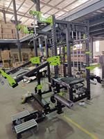 Máquina Smith Multifuncional de Acero Reforzado con Brazos Jammer, Rack de Potencia Todo en Uno, Entrenador Funcional de Cuerpo Completo para Uso Comercial y Doméstico