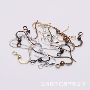 Accessoires de bijoux à faire soi-même, crochets d'oreille en métal en forme de goutte pour la fabrication de boucles d'oreilles, couleur or, argent, noir, cuivre Ac0360 - Product Image 2