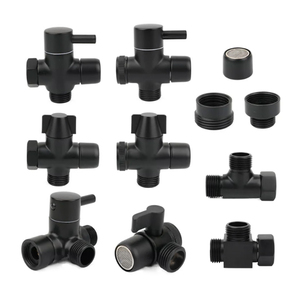 Adattatore braccio doccia in ottone G1/2 "nero valvola deviatore doccia per bagno cucina accessori adattatore <span class=keywords><strong>rubinetto</strong></span> - Product Image 1