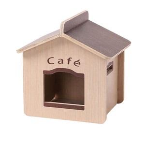Casa de Madera para Hámster, 14x11.3x16cm, Diseño sin Fondo, Transpirable, Interior/Exterior, Forma de Cafetería para Mascotas Pequeñas - Product Image 3