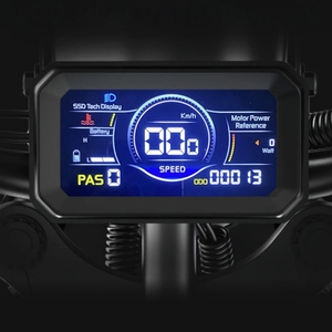 Pneus larges de 20 * 4 pouces, batterie au lithium détachable 48V 15Ah, écran couleur LCD numérique, double suspension, vélo électrique de montagne/neige/urbain - Product Image 4