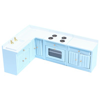Maison de poupée Miniature en bois 1:12, meubles de cuisine, Table de cuisine, armoire pour maison de poupée