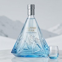 Botol Anggur Kaca Berkualitas Tinggi 500 Ml dengan Gabus untuk Anggur, Brandy, Gin, Whisky, Vodka, Rum, Tequila, Minuman Keras, Dicetak Sablon