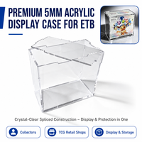   Boîtier acrylique ETB, structure de raccordement sans colle à pression : Vitrine facile à assembler pour l'affichage des boîtes d'entraînement Elite (ETB)