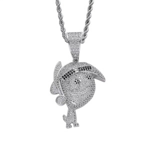 Nouveau Collier Hip Hop Pendentif Personnage Rébellion Anime Micro Sertie de Zircons Accessoires Bijoux Cadeau de Fête - Product Image 3
