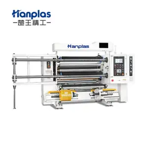 HTF-Y Hanplas Unwind and Rewind Slitting Machine Slitting Rewinder 400m/min Production Capacity Vertical Type 1300mm