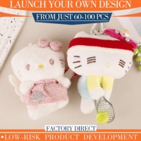 Ornement de sac en forme de chat pour bandeau, Service de personnalisation de cadeaux, Faible MOQ pour sacs à main, Garniture pour sacs cadeaux, Bijou tendance pour jeunes, Fourniture de cadeaux en multi-pack
