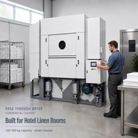 Séchoir industriel à vapeur traversant FDT3000 130-150kg pour blanchisserie hôtelière et séchage de linge commercial