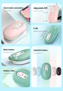 Ratón Inalámbrico Bluetooth Recargable para Oficina, 1600DPI, Diseño Delgado RGB para Diestros, Compatible con Mac - Product Image 5