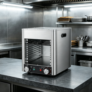 Horno Asador de Sobremesa de Acero Inoxidable con Parrilla de <span class=keywords><strong>Carne</strong></span> de Calor Radiante Superior <span class=keywords><strong>y</strong></span> Salamandra Compacta Portátil - Product Image 6