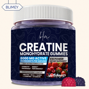Fabrication sous contrat OEM – Gommes de L-Carnitine et Créatine pour la combustion des graisses et le soutien musculaire, saveur fraise naturelle, à croquer, pour adultes - Product Image 1