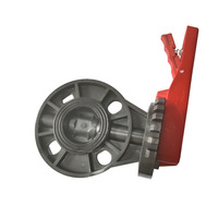 Vanne papillon UPVC à commande manuelle avec levier, DN50-DN200, pour usage industriel, fabriquée en Chine, avec contrôle de température élevé