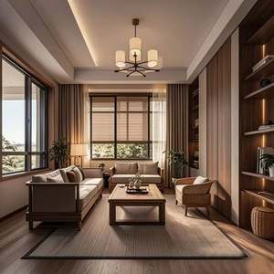 Muebles de Madera de Estilo Chino Moderno, Gabinetes Personalizados para Sala de Estar y Cocina, Hechos en China para Apartamentos y Villas - Product Image 6