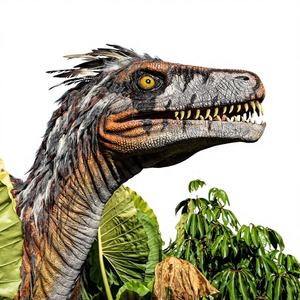 GECAI Museum Park - Modelo de Cabeza de Dinosaurio T-Rex Animatrónico de Resina de Tamaño Real para Exteriores, Realista y Grande - Product Image 1