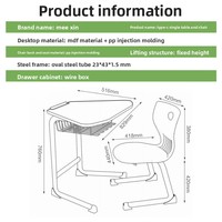 Ensemble de chaises de bureau individuelles personnalisées pour étudiants, bureaux et chaises de classe, tables modulaires trapézoïdales et hexagonales en métal, vente en gros d'usine