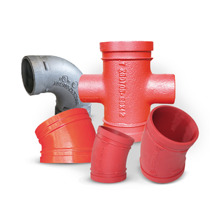 Nhà máy miễn phí Mẫu Sơn dễ uốn sắt rãnh TEE phụ kiện đường ống khuỷu tay Công Đoàn giảm tốc chéo linh hoạt khớp nối áp lực cao - Product Image 4