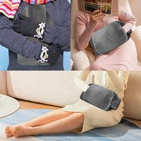 Bouillotte en caoutchouc naturel 2L avec fausse fourrure duveteuse avec pochette pour l'hiver super doux
