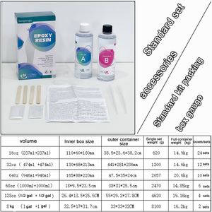 Resina epossidica recentemente formulata resina cristallina forte arte che adatta per la colata fai da te resina arte stampi facile da mescolare 3:1 rapporto - Product Image 5