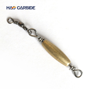 Plombs de pêche à la traîne en laiton, lest <span class=keywords><strong>torpille</strong></span> à double émerillon et double anneau, pour eau salée et eau douce, pour la pêche au saumon et au walleye - Product Image 3