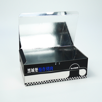 Boîte en carton laminé mat de qualité alimentaire jetable personnalisée avec revêtement UV, style dossier, pour l'emballage des hamburgers