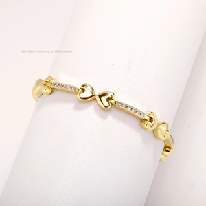 Tobillera Unisex Europea y Americana de 2MM con Cadena de Tenis, Incrustaciones de Cobre y Zirconia, Cierre de Caja, Diseño de Corazón, Tendencia de Verano, Venta al por Mayor - Product Image 2