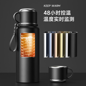 Insulated Tea Cup 2000Ml Vacuum 316 Stainless Steel Large Capacity With Digital Lid For Home Office Travel - Product Image 3