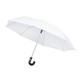 Parapluie blanc à ouverture automatique, pliable en trois sections, léger et protecteur contre la pluie, commande semi-automatique - Product Image 1