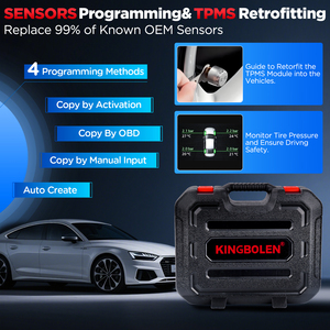 Kingbolen K6 PRO Scanner OBD2 complet 4-en-1 Outil de diagnostic bidirectionnel 12V pour voitures Test de batterie Diagnostic TPMS - Product Image 2