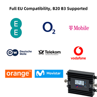 Amplificador de Señal EasyBoost Europe B20 B3, Repetidor LTE Dual de 800/1800MHz, Amplificador 4G 5G de Alta Ganancia de 72dB, Monitor Inteligente con Aplicación Tuya