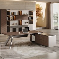 Ensemble bureau et chaise de direction, plateau extensible en MDF, poste de travail moderne avec garantie de 3 ans pour le salon