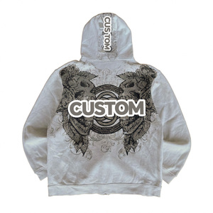 Fabricante de Sudaderas Streetwear con Cremallera, Felpa Francesa, Gruesa, Corte Cuadrado, Gráfico DTG Personalizado, Sudaderas con Cremallera - Product Image 6