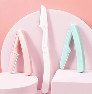 Folding Ladies <b>Face</b> <b>Shaver</b> Anti Scratch Eyebrow Trimmer Facial Razor Makeup Tool - Product Image 3
