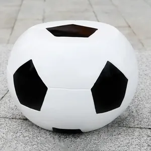 Escultura de balón de fútbol de fibra de vidrio icónica de gran tamaño hecha a medida estatua icono deportivo realista para la venta Impresión de troquelado de fundición - Product Image 6