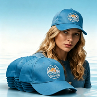 Gorra de Béisbol Bordada con Parche Redondo Estilo Costero de 6 Paneles, Personalizada OEM, Unisex, para Viajes, Campamento, Playa, Protección Solar