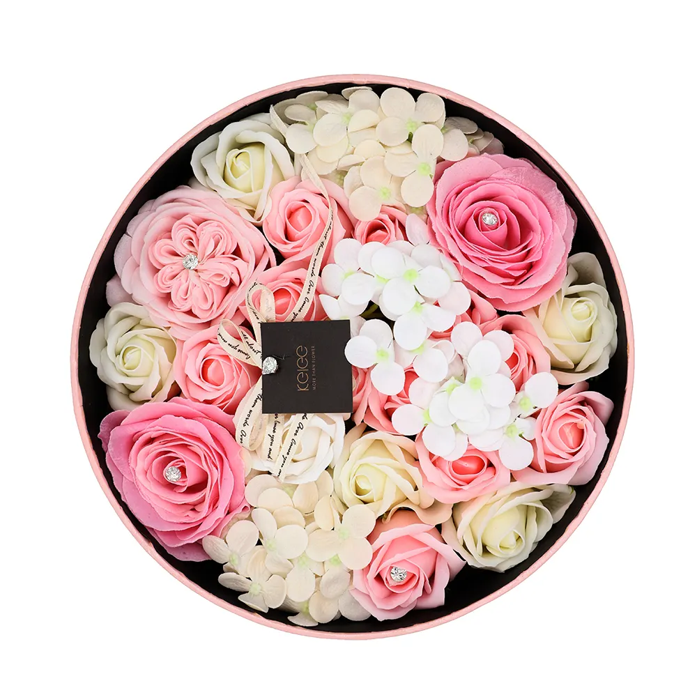 OEM artificiale bouquet multi-rose di colore del contenitore di regalo di Pulizia sbiancamento bagno di giorno di san valentino di fabbricazione Del Sapone Del Fiore per la cura della pelle