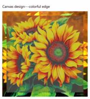 Kit de peinture diamant 5D DIY LS, taille 60x60CM, motif Tournesol, avec diamants en résine ronds et carrés, effet fée AB, sur toile