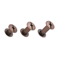 Vis de reliure Chicago en acier au carbone couleur cuivre 4mm-50mm, rivets mâles et femelles pour albums photo, calendriers, recettes, menus