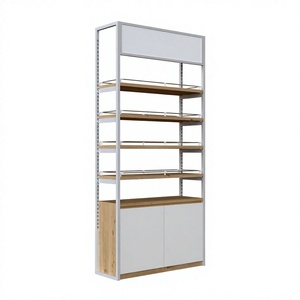 Exhibidor Modular Recto y de Esquina Highbright con Estantes de Madera Natural para Tiendas de Conveniencia - Product Image 1
