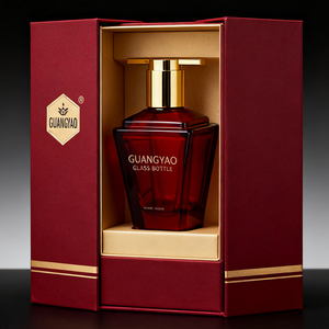 Flacone di Profumo in Vetro Rosso <span class=keywords><strong>Vino</strong></span> Personalizzato da 50ml con Atomizzatore Unico a Crimpatura, Bottiglia Spray di Lusso per Donne, Confezione Regalo Premium - Product Image 2
