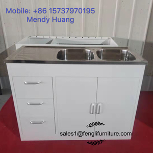 Évier de cuisine en acier inoxydable au design moderne personnalisé avec armoire de rangement intégrée - Product Image 6