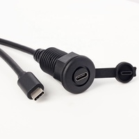 Prise USB C de bureau à montage sur panneau Câble USB Type C mâle à femelle avec couvercle étanche Câble d'extension USB-C